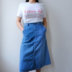 Late 80’s-90’s Liz Claiborne midi Jean Skirt